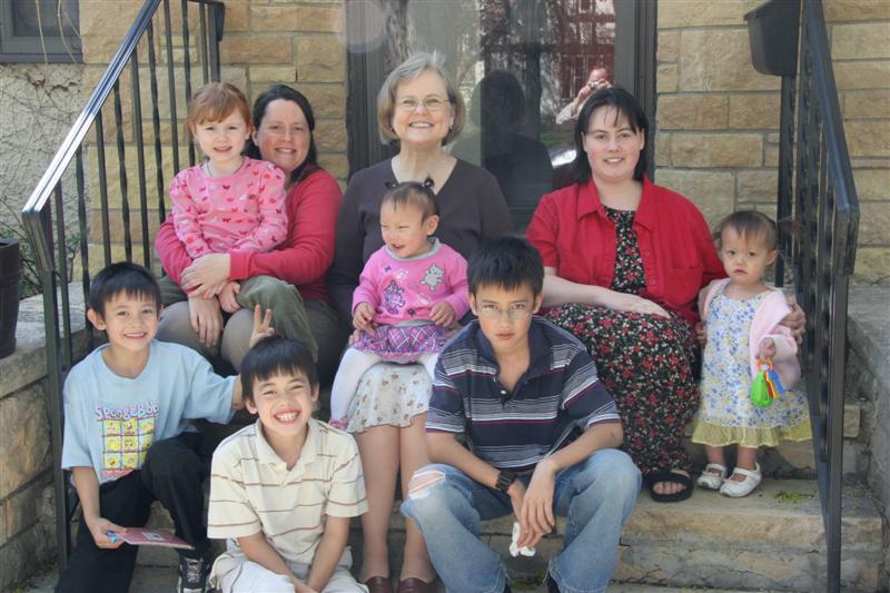 With Grandma and Cousins